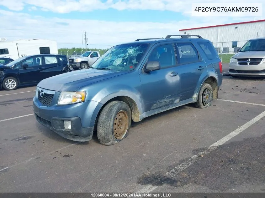 2010 Mazda Tribute VIN: 4F2CY9C76AKM09726 Lot: 12068004