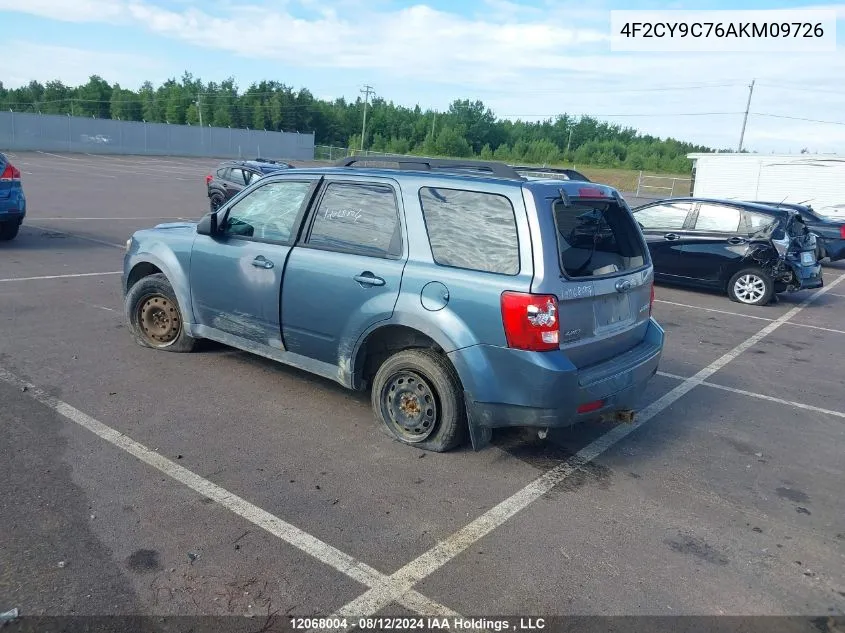 2010 Mazda Tribute VIN: 4F2CY9C76AKM09726 Lot: 12068004