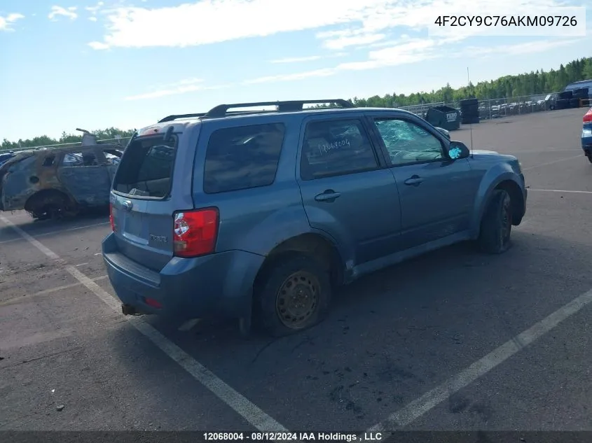 2010 Mazda Tribute VIN: 4F2CY9C76AKM09726 Lot: 12068004