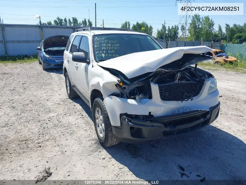 2010 Mazda Tribute VIN: 4F2CY9C72AKM08251 Lot: 12078356