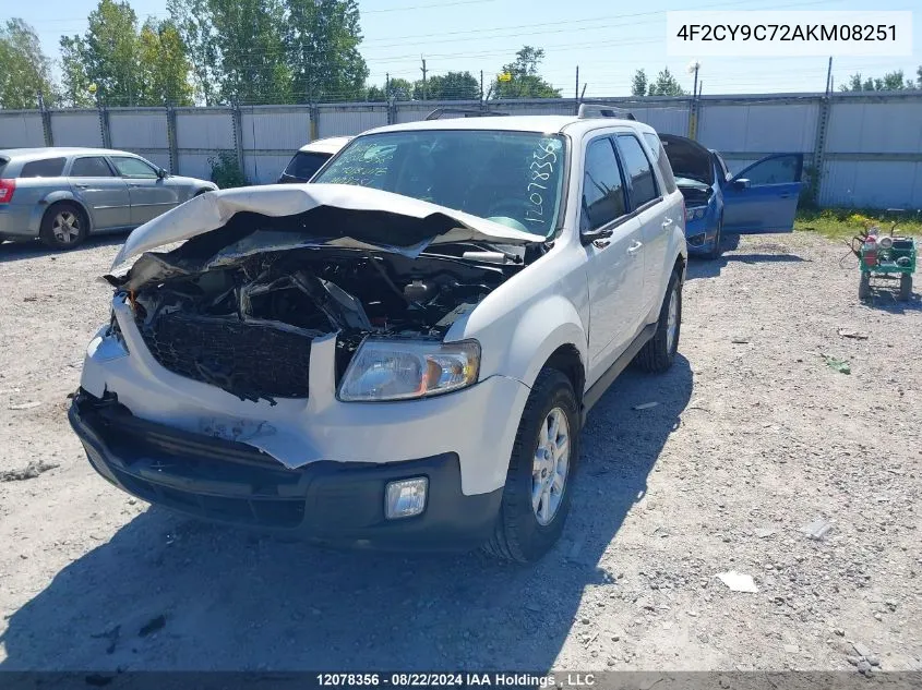 2010 Mazda Tribute VIN: 4F2CY9C72AKM08251 Lot: 12078356