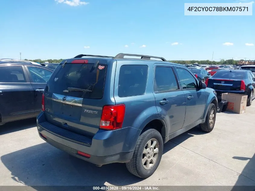 4F2CY0C78BKM07571 2011 Mazda Tribute I Grand Touring/I Sport/I Touring