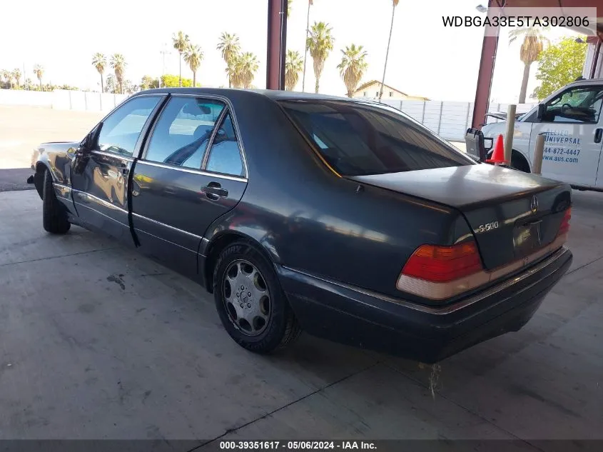 1996 Mercedes-Benz S 320 VIN: WDBGA33E5TA302806 Lot: 39351617