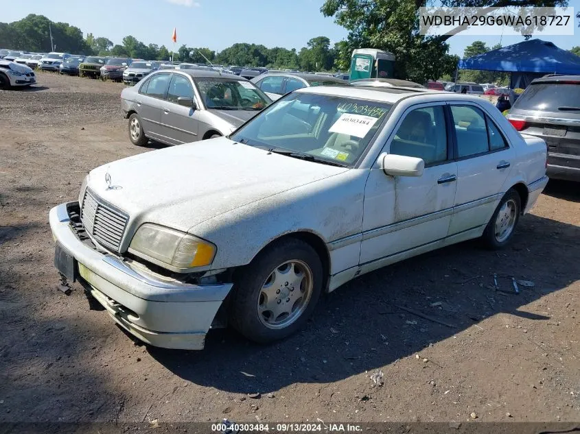 1998 Mercedes-Benz C 280 VIN: WDBHA29G6WA618727 Lot: 40303484