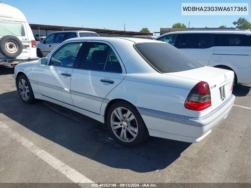 1998 Mercedes-Benz C 230 VIN: WDBHA23G3WA617365 Lot: 40352198