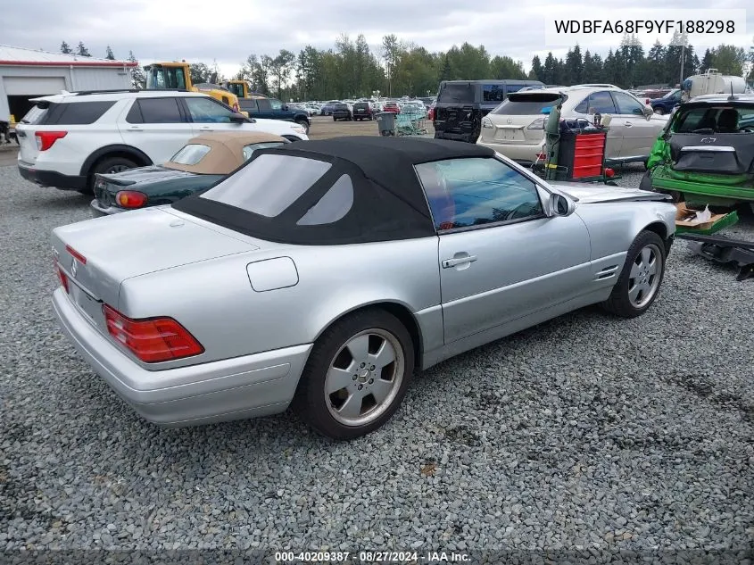 WDBFA68F9YF188298 2000 Mercedes-Benz Sl 500