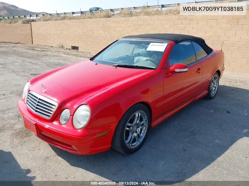 WDBLK70G9YT038185 2000 Mercedes-Benz Clk 430