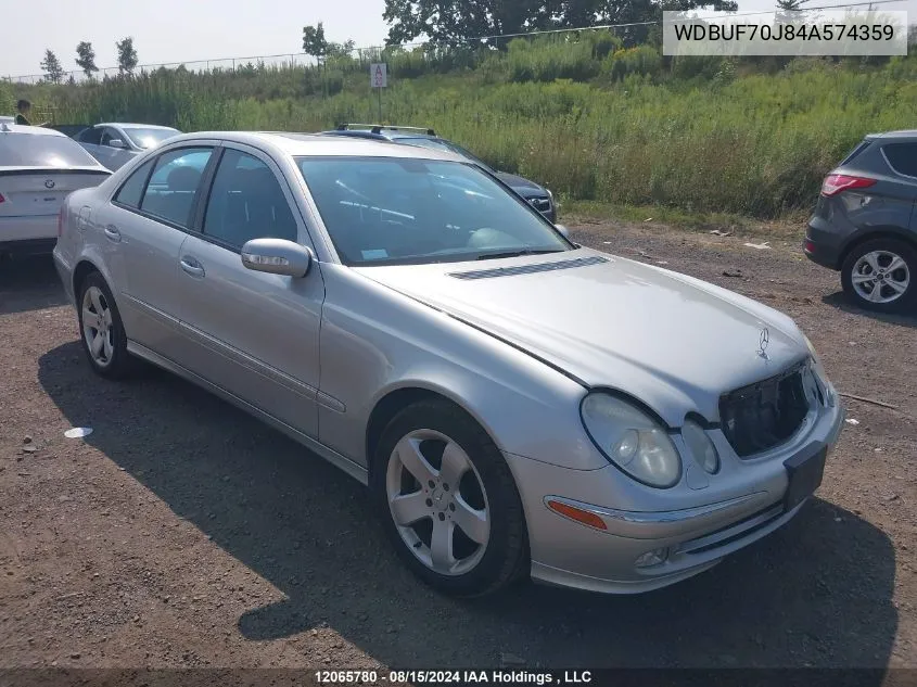 2004 Mercedes-Benz E 500 VIN: WDBUF70J84A574359 Lot: 12065780