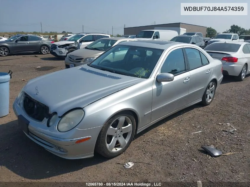 2004 Mercedes-Benz E 500 VIN: WDBUF70J84A574359 Lot: 12065780