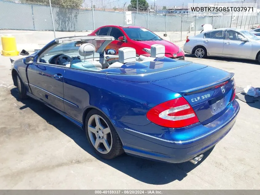 2005 Mercedes-Benz Clk 500 VIN: WDBTK75G85T037971 Lot: 40159337