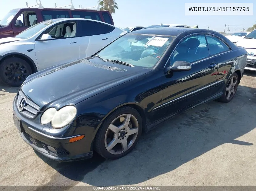 2005 Mercedes-Benz Clk 500 VIN: WDBTJ75J45F157795 Lot: 40324321