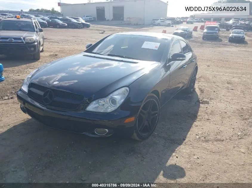 2006 Mercedes-Benz Cls 500 VIN: WDDDJ75X96A022634 Lot: 40315786