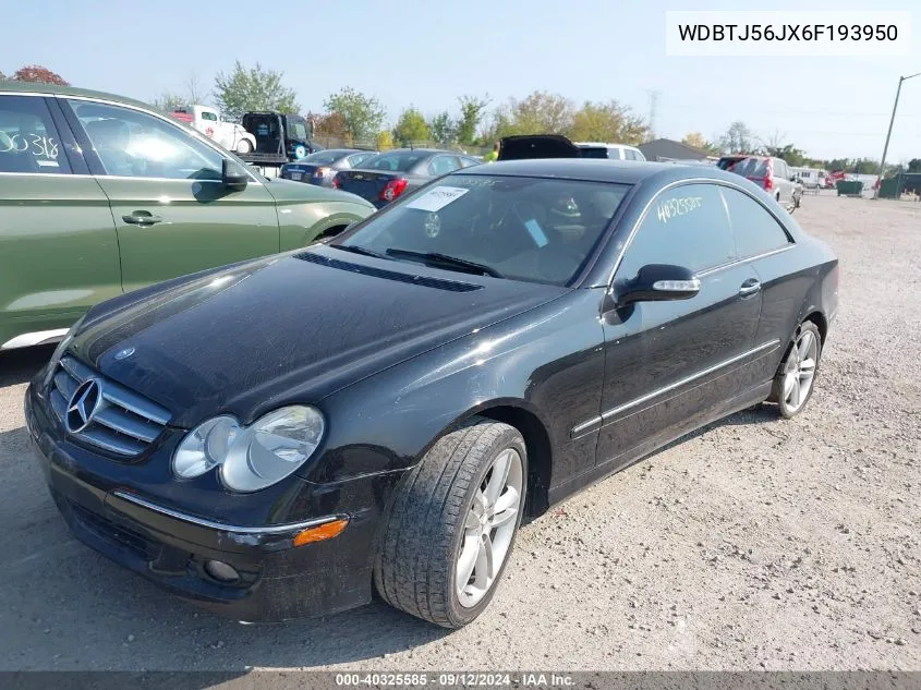 WDBTJ56JX6F193950 2006 Mercedes-Benz Clk 350