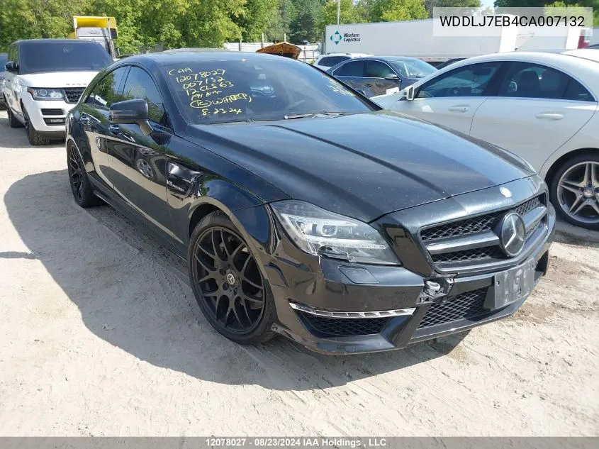 WDDLJ7EB4CA007132 2012 Mercedes-Benz Cls 63 Amg