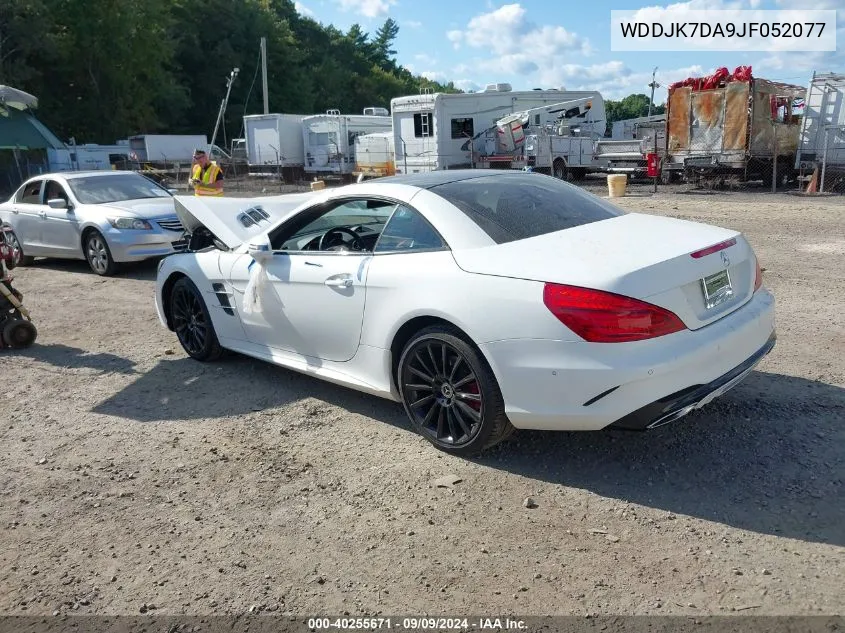 2018 Mercedes-Benz Sl 550 VIN: WDDJK7DA9JF052077 Lot: 40255671