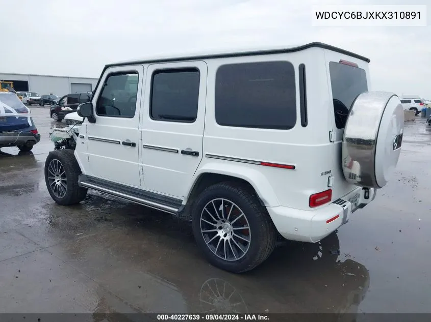 2019 Mercedes-Benz G 550 VIN: WDCYC6BJXKX310891 Lot: 40227639