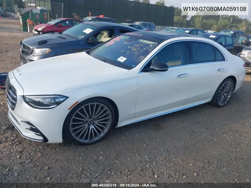 2021 Mercedes-Benz S 580 4Matic VIN: W1K6G7GB0MA059108 Lot: 40350319