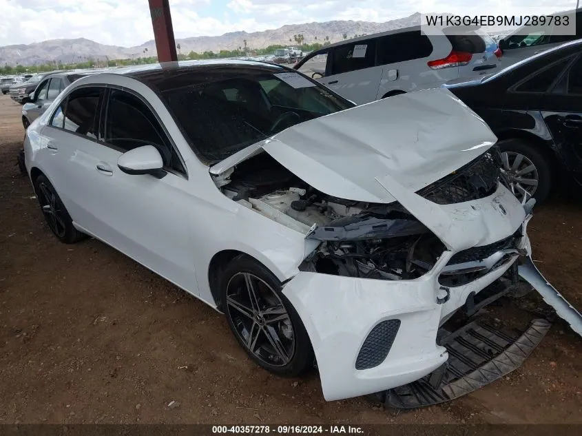 2021 Mercedes-Benz A 220 VIN: W1K3G4EB9MJ289783 Lot: 40357278