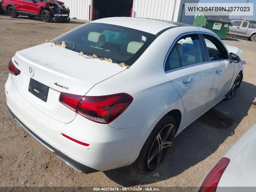 W1K3G4FB9NJ377023 2022 Mercedes-Benz A 220 4Matic