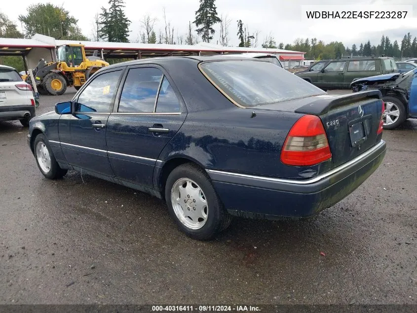 1995 Mercedes-Benz C 220 VIN: WDBHA22E4SF223287 Lot: 40316411