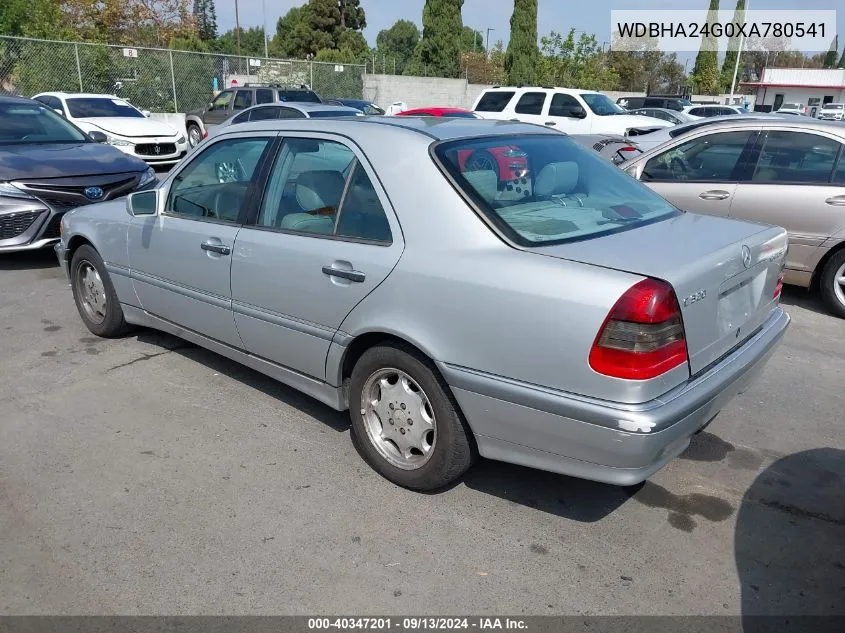 1999 Mercedes-Benz C 230 Kompressor VIN: WDBHA24G0XA780541 Lot: 40347201