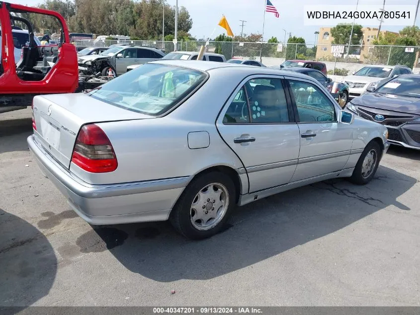 1999 Mercedes-Benz C 230 Kompressor VIN: WDBHA24G0XA780541 Lot: 40347201