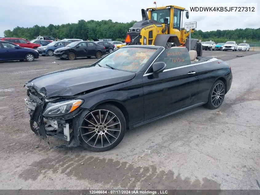 2018 Mercedes-Benz C-Class VIN: WDDWK4KB5JF727312 Lot: 12046684