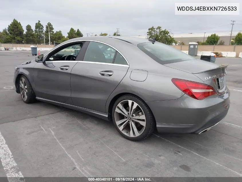 WDDSJ4EBXKN726533 2019 Mercedes-Benz Cla 250