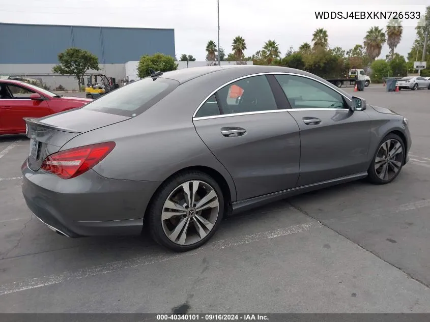 WDDSJ4EBXKN726533 2019 Mercedes-Benz Cla 250