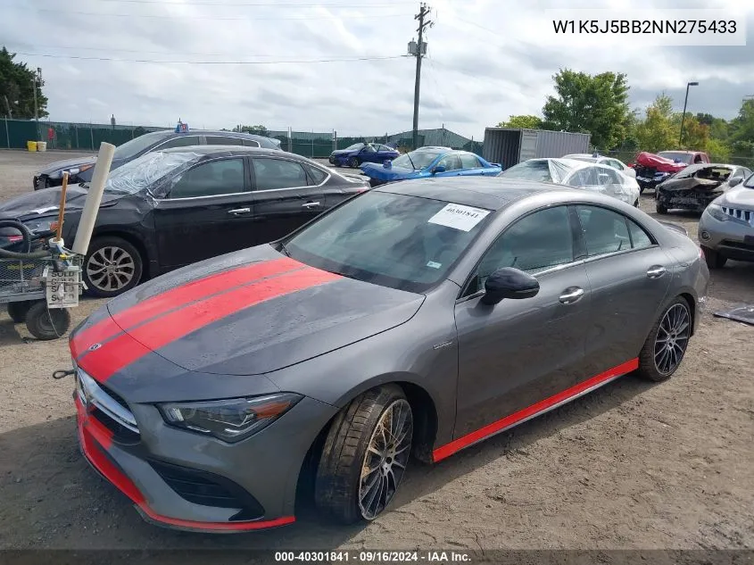 W1K5J5BB2NN275433 2022 Mercedes-Benz Amg Cla 35 4Matic