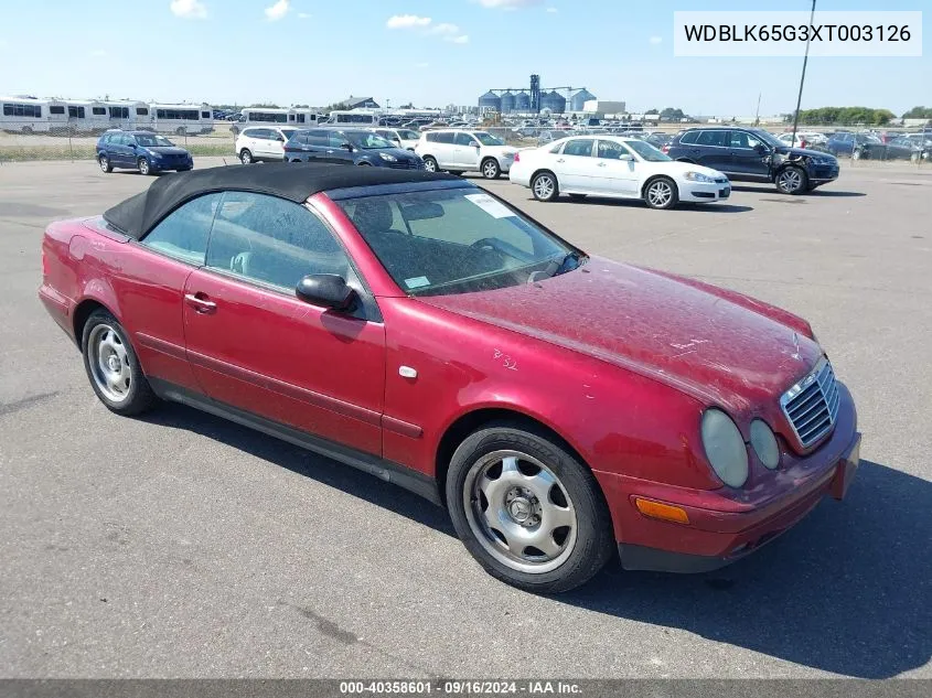 1999 Mercedes-Benz Clk 320 VIN: WDBLK65G3XT003126 Lot: 40358601