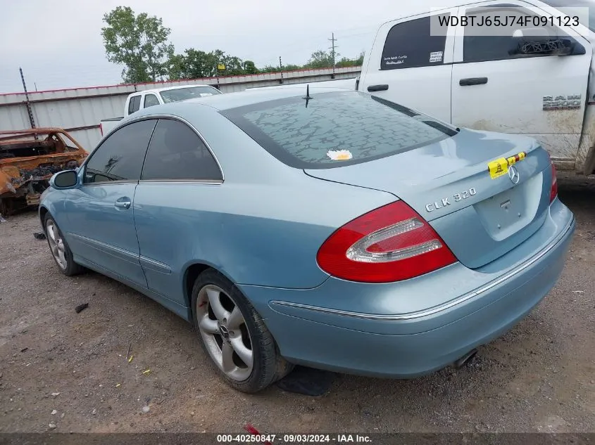 2004 Mercedes-Benz Clk 320 VIN: WDBTJ65J74F091123 Lot: 40250847