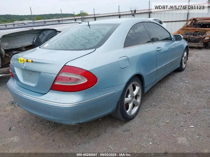 2004 Mercedes-Benz Clk 320 VIN: WDBTJ65J74F091123 Lot: 40250847