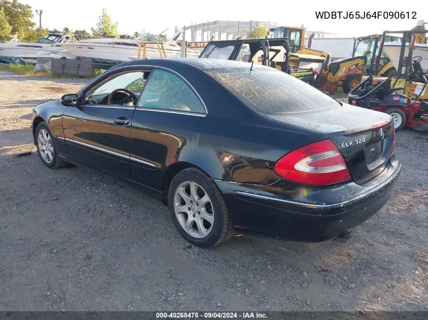 2004 Mercedes-Benz Clk 320 VIN: WDBTJ65J64F090612 Lot: 40268475