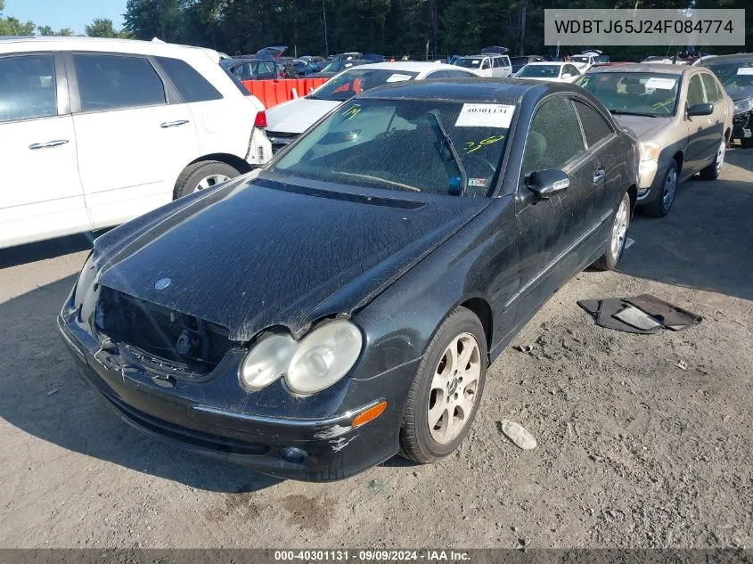 2004 Mercedes-Benz Clk 320 VIN: WDBTJ65J24F084774 Lot: 40301131