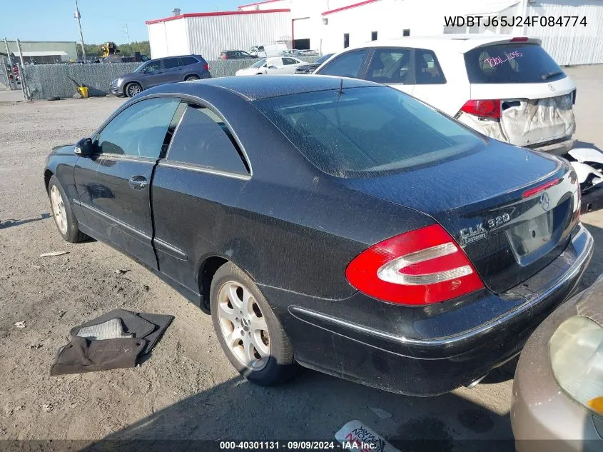 2004 Mercedes-Benz Clk 320 VIN: WDBTJ65J24F084774 Lot: 40301131