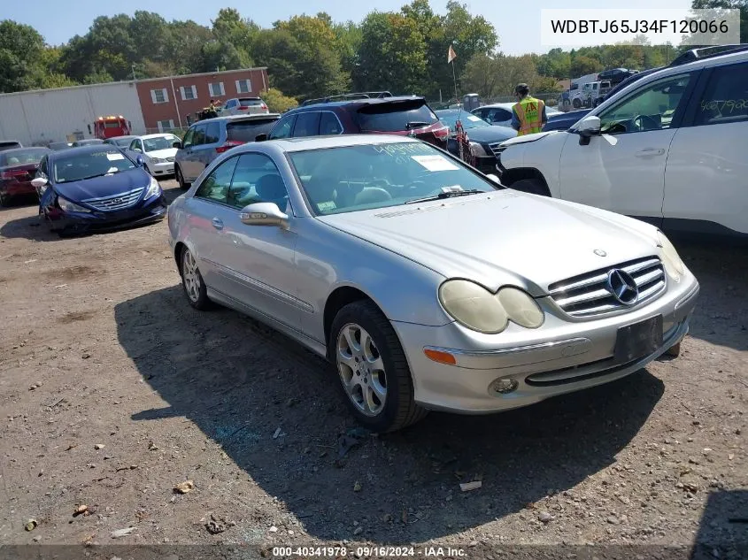 2004 Mercedes-Benz Clk 320 VIN: WDBTJ65J34F120066 Lot: 40341978