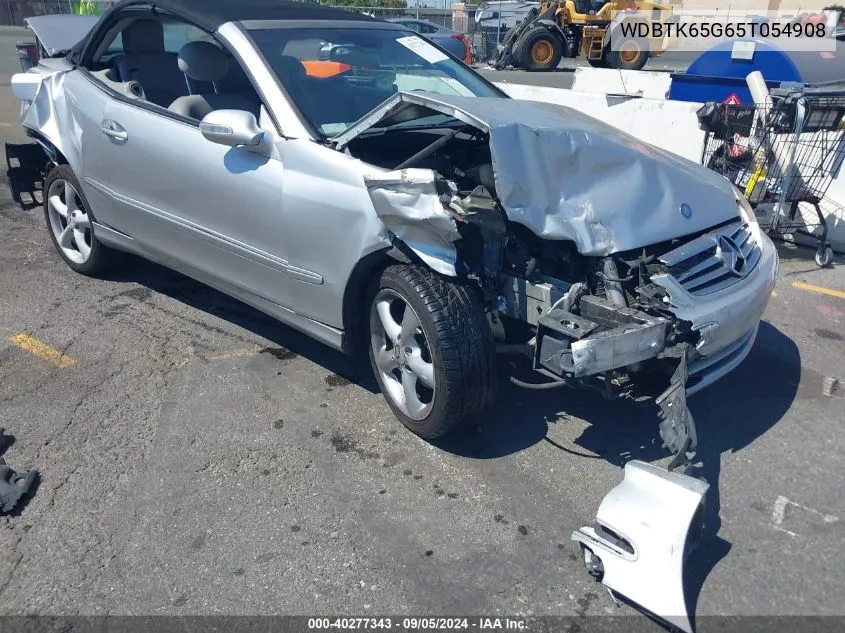 2005 Mercedes-Benz Clk 320 VIN: WDBTK65G65T054908 Lot: 40277343