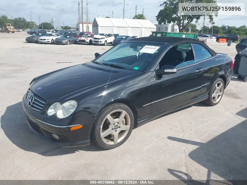 2005 Mercedes-Benz Clk 500 VIN: WDBTK75J25F159896 Lot: 40316642