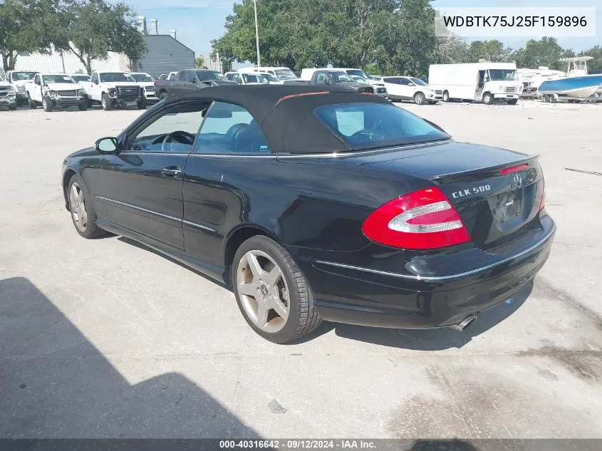 2005 Mercedes-Benz Clk 500 VIN: WDBTK75J25F159896 Lot: 40316642