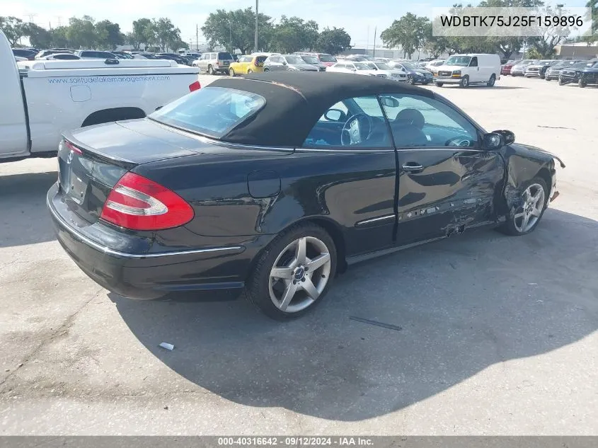 2005 Mercedes-Benz Clk 500 VIN: WDBTK75J25F159896 Lot: 40316642