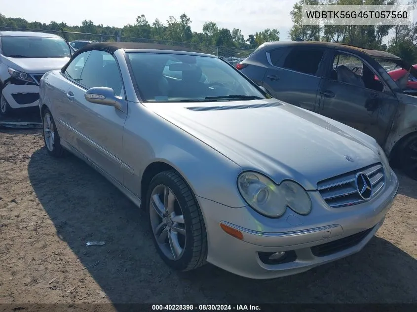 2006 Mercedes-Benz Clk 350 VIN: WDBTK56G46T057560 Lot: 40228398