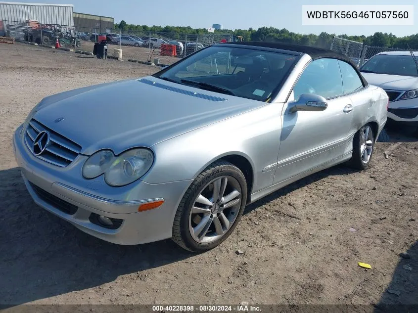 2006 Mercedes-Benz Clk 350 VIN: WDBTK56G46T057560 Lot: 40228398