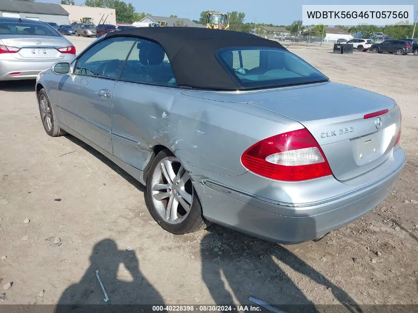 2006 Mercedes-Benz Clk 350 VIN: WDBTK56G46T057560 Lot: 40228398