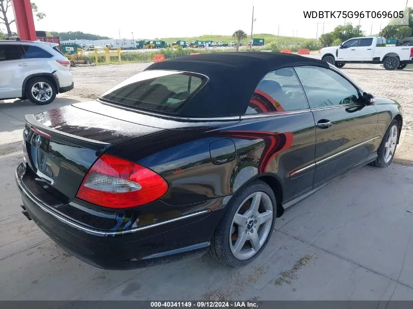 2006 Mercedes-Benz Clk 500 VIN: WDBTK75G96T069605 Lot: 40341149