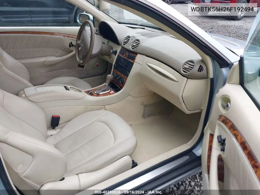 WDBTK56H26F192494 2006 Mercedes-Benz Clk 350