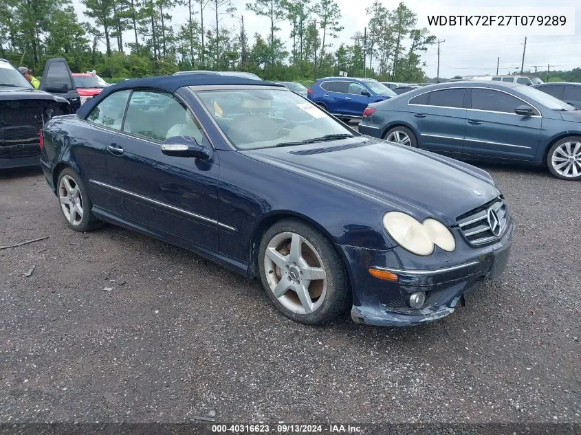 2007 Mercedes-Benz Clk 550 VIN: WDBTK72F27T079289 Lot: 40316623