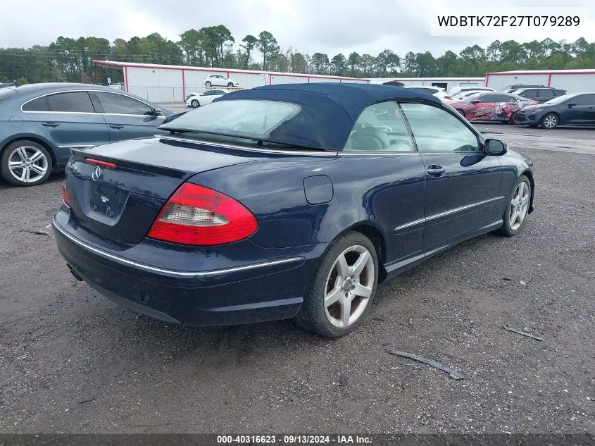 WDBTK72F27T079289 2007 Mercedes-Benz Clk 550