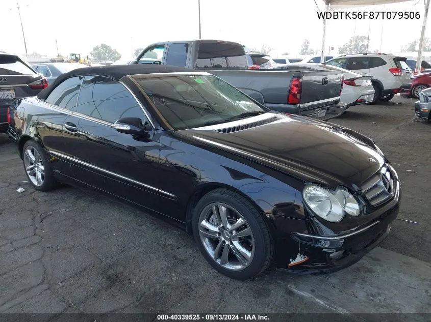 2007 Mercedes-Benz Clk 350 350 VIN: WDBTK56F87T079506 Lot: 40339525