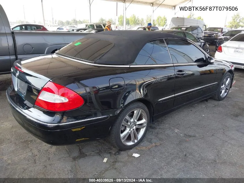 WDBTK56F87T079506 2007 Mercedes-Benz Clk 350 350